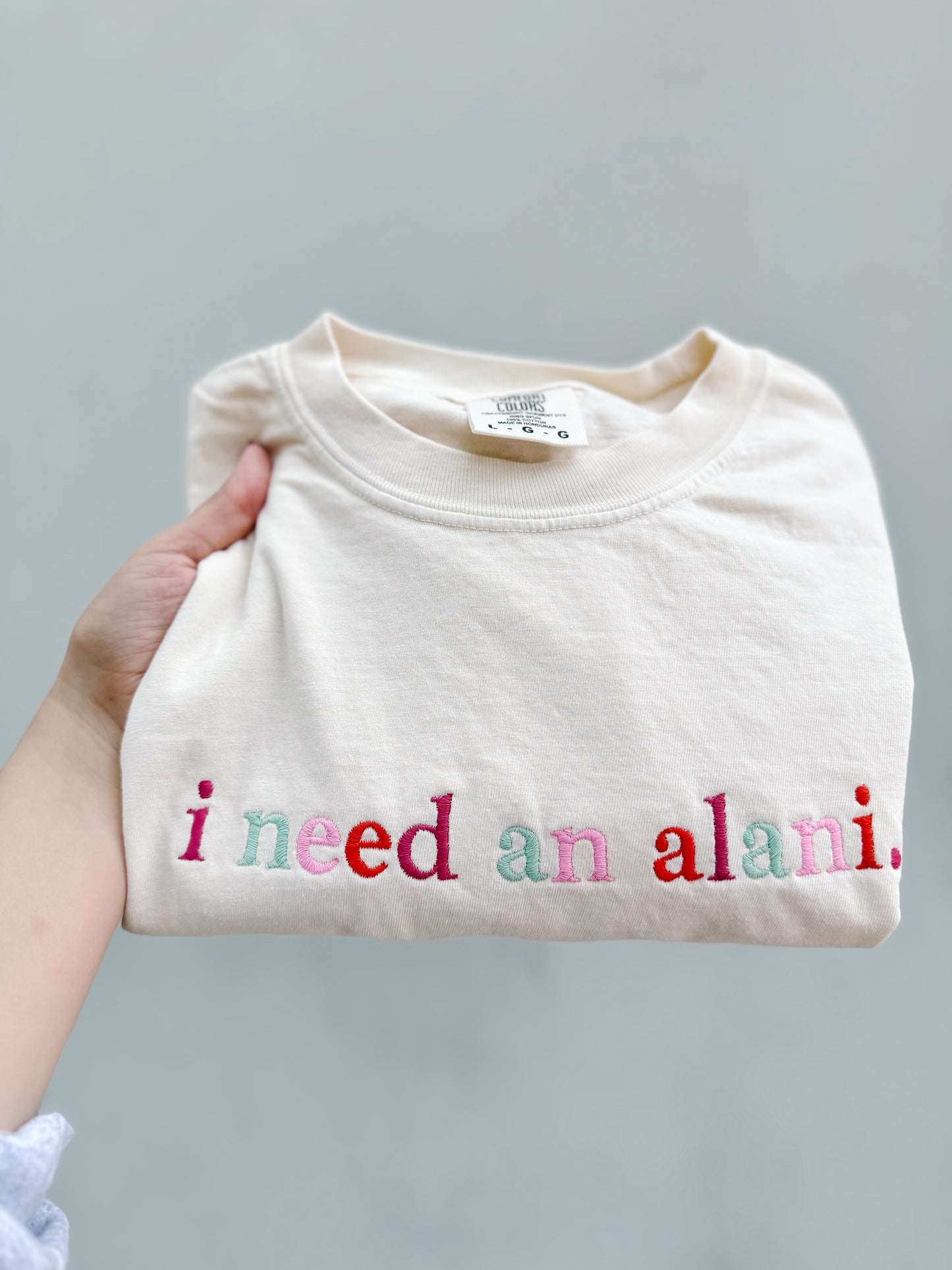 I need an alani embroidered tshirt