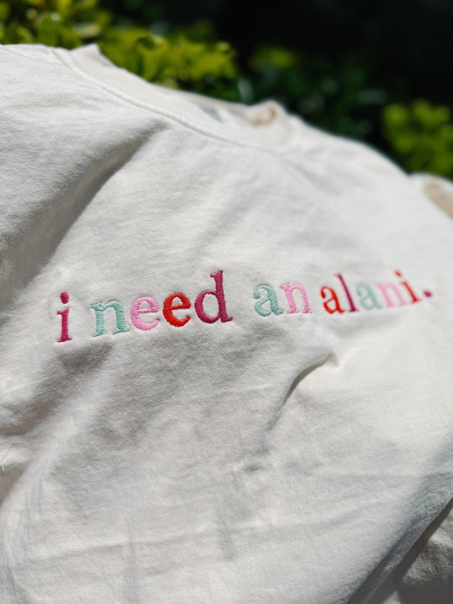 I need an alani embroidered tshirt