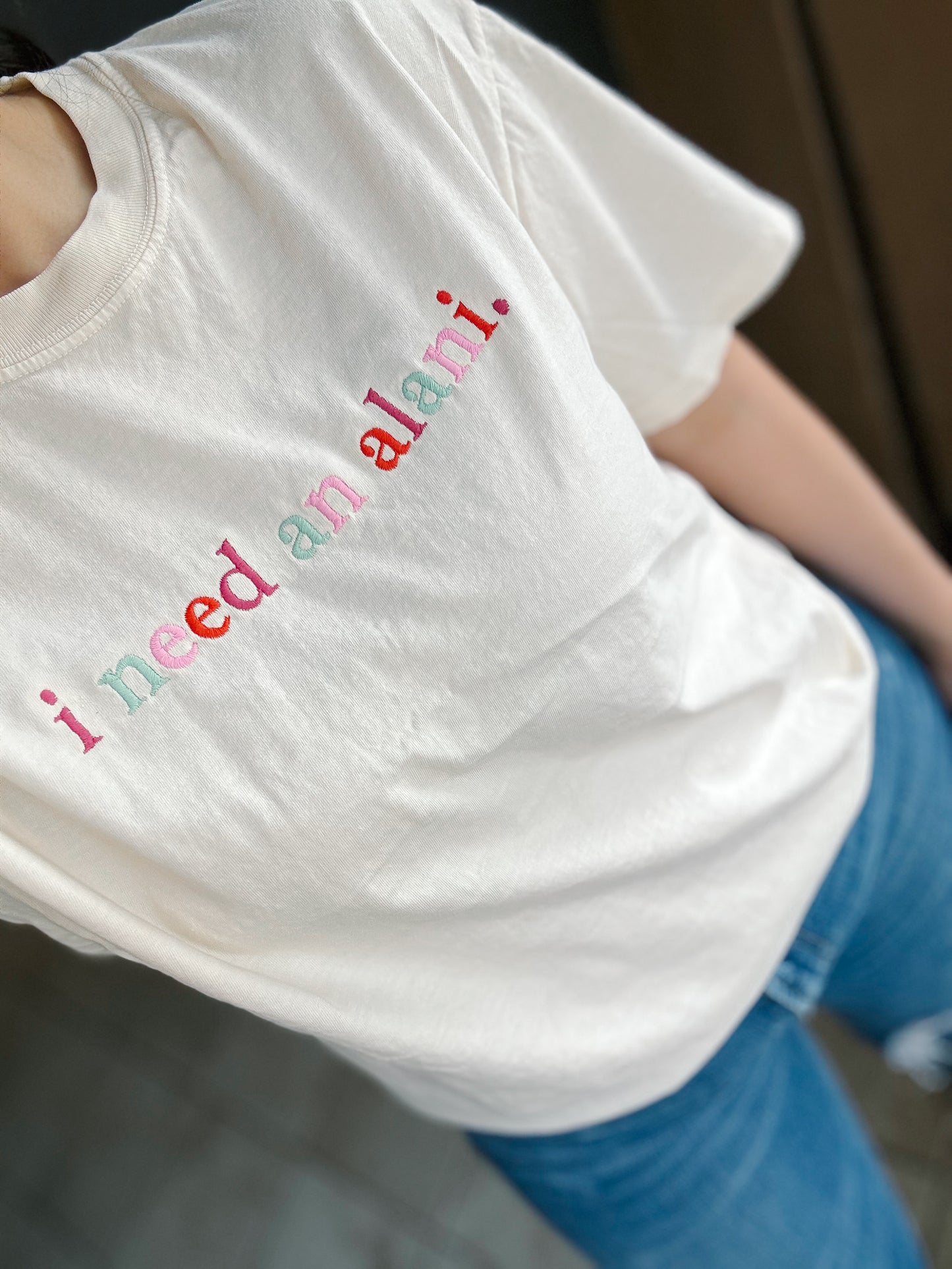 I need an alani embroidered tshirt