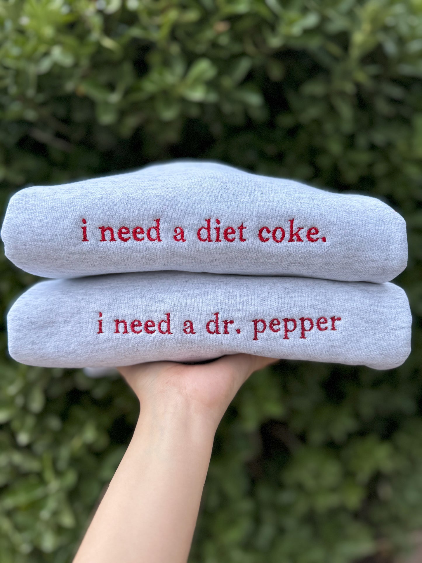 I need a Diet Coke sweatshirt - embroidered