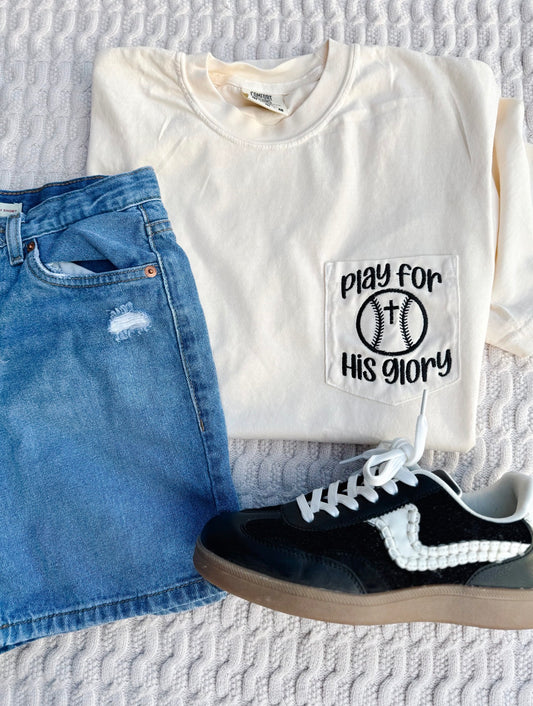 Play for His Glory Tshirt (baseball/softball)