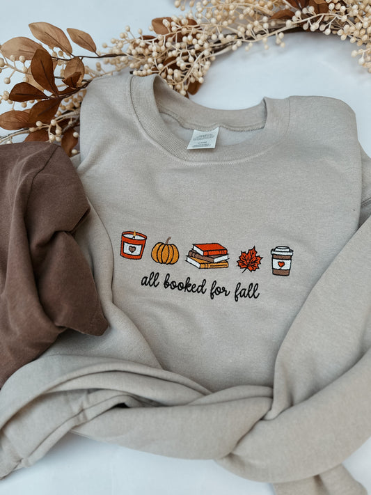 All booked for fall sweatshirt