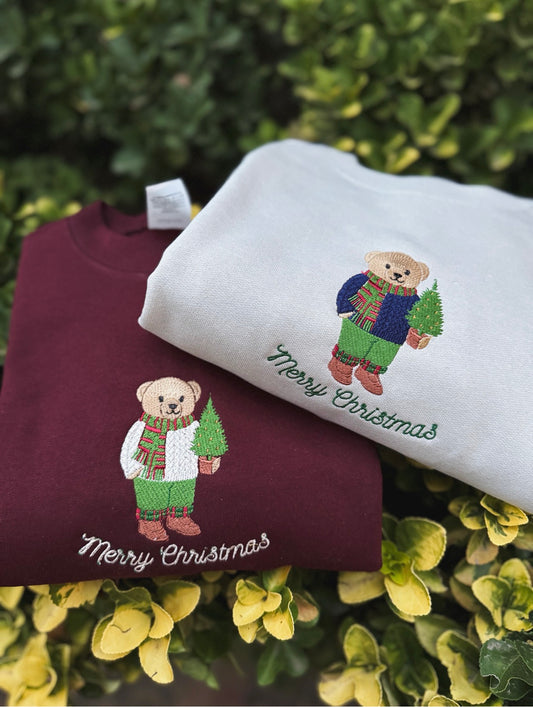 Christmas bear crewneck