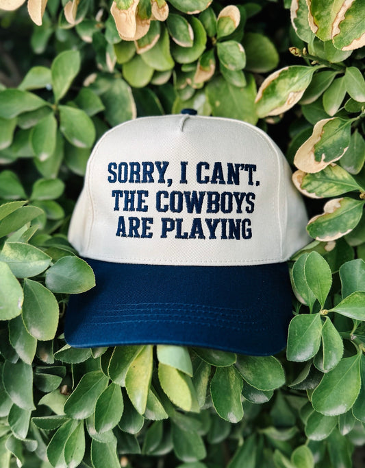 Sorry, I can’t. The Cowboys are playing hat